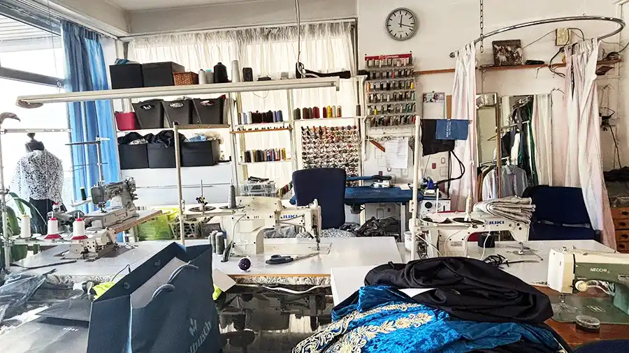 Blick in die Schneiderei
